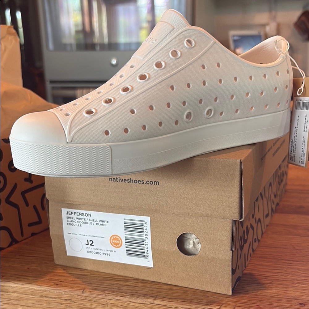 Native Shoes White Minimalist Slip-On Sneakers